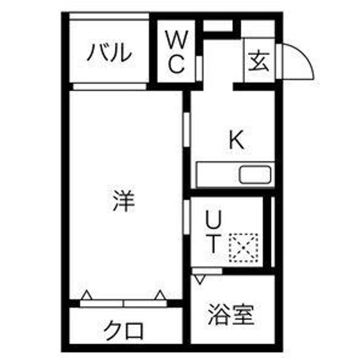 愛知県名古屋市西区則武新町1丁目(アパート)の賃貸物件の間取り