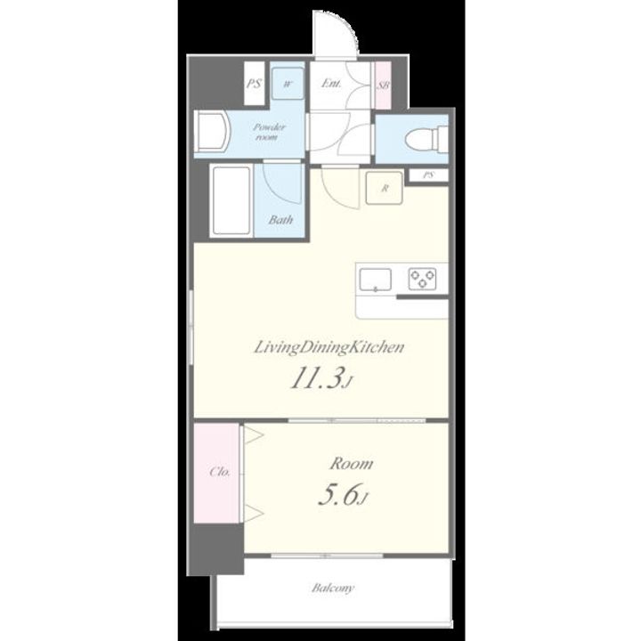 愛知県名古屋市中村区畑江通3丁目(マンション)の賃貸物件の間取り