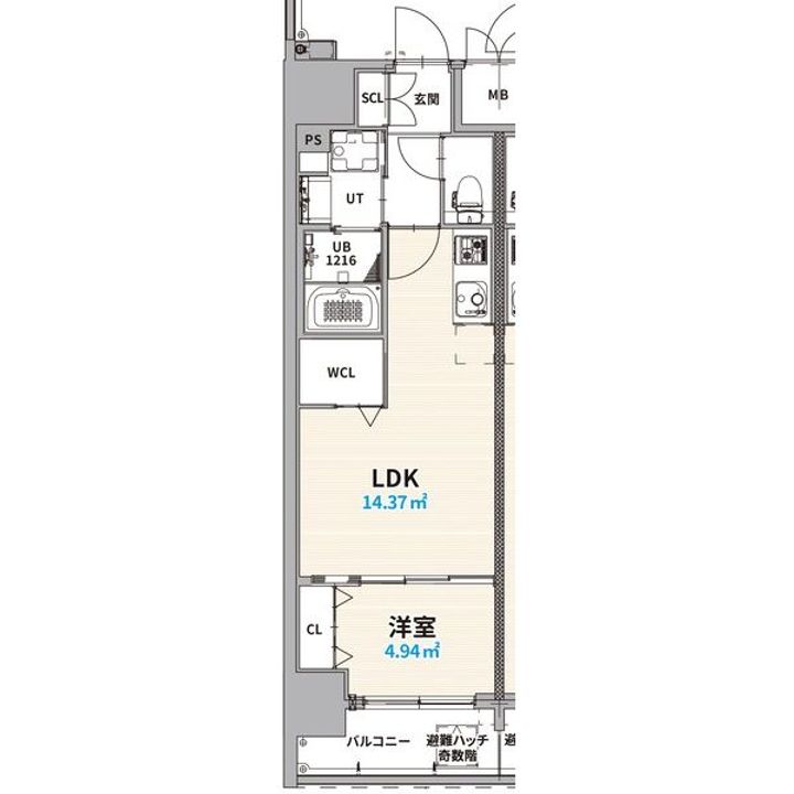 愛知県名古屋市中村区千原町(マンション)の賃貸物件の間取り