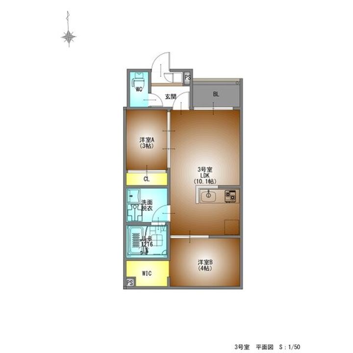 愛知県名古屋市中村区沖田町(アパート)の賃貸物件の間取り