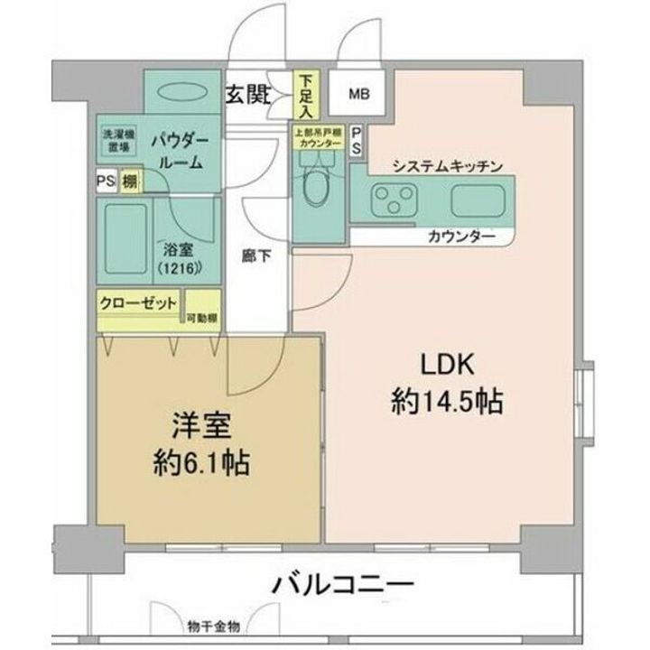 愛知県名古屋市中区千代田2丁目(マンション)の賃貸物件の間取り