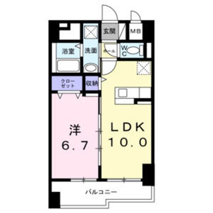 愛知県名古屋市中川区福住町(マンション)の賃貸物件の間取り