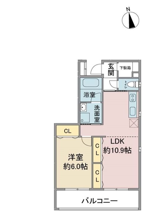 愛知県名古屋市西区那古野2丁目(マンション)の賃貸物件の間取り