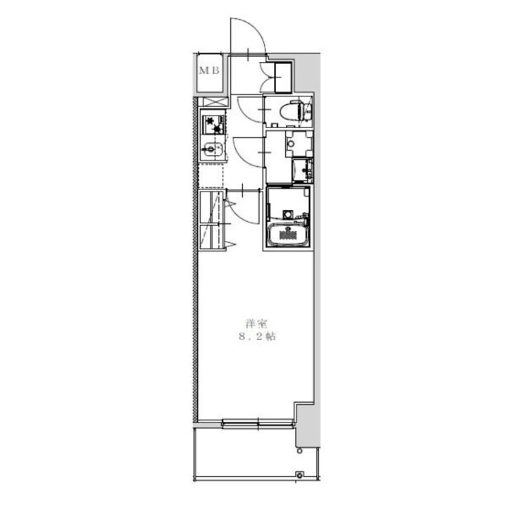 愛知県名古屋市熱田区新尾頭2丁目(マンション)の賃貸物件の間取り
