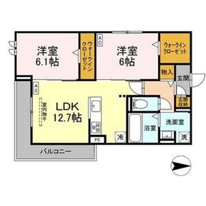 愛知県名古屋市中村区森末町1丁目(アパート)の賃貸物件の間取り