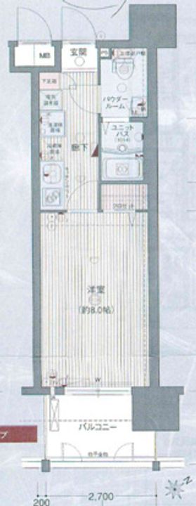 愛知県名古屋市中区新栄2丁目(マンション)の賃貸物件の間取り