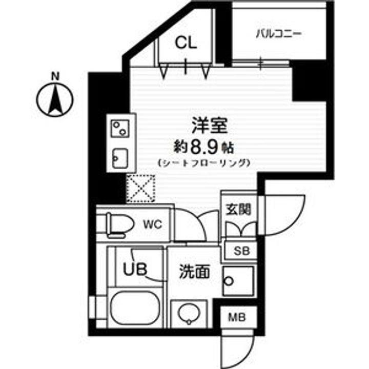 愛知県名古屋市西区秩父通1丁目(マンション)の賃貸物件の間取り