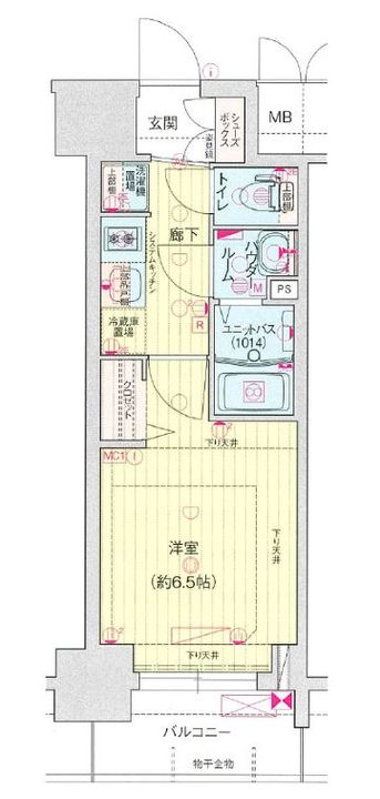 愛知県名古屋市中区千代田3丁目(マンション)の賃貸物件の間取り