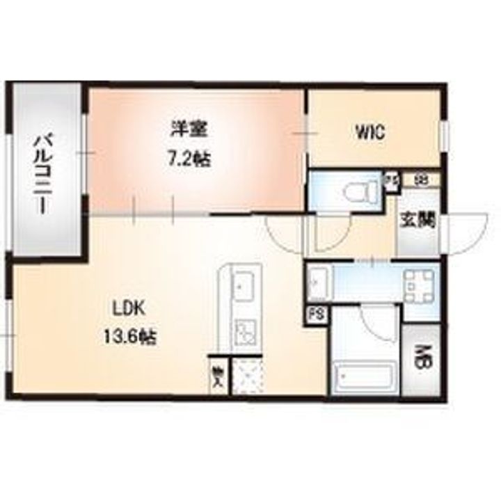 愛知県名古屋市東区黒門町(マンション)の賃貸物件の間取り