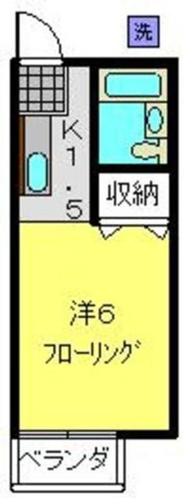 ビューラーオークボC棟201の間取り