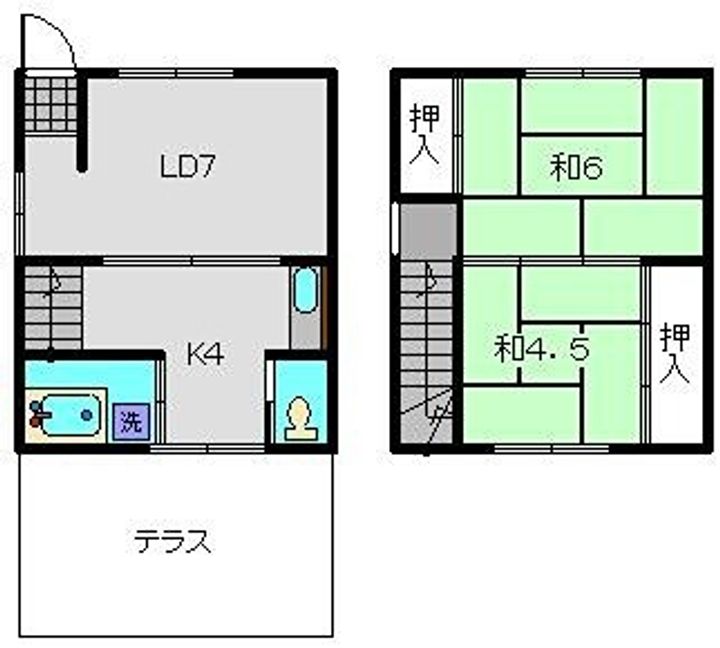 重田コーポ5の間取り