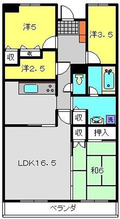 フルセイル権太坂206の間取り