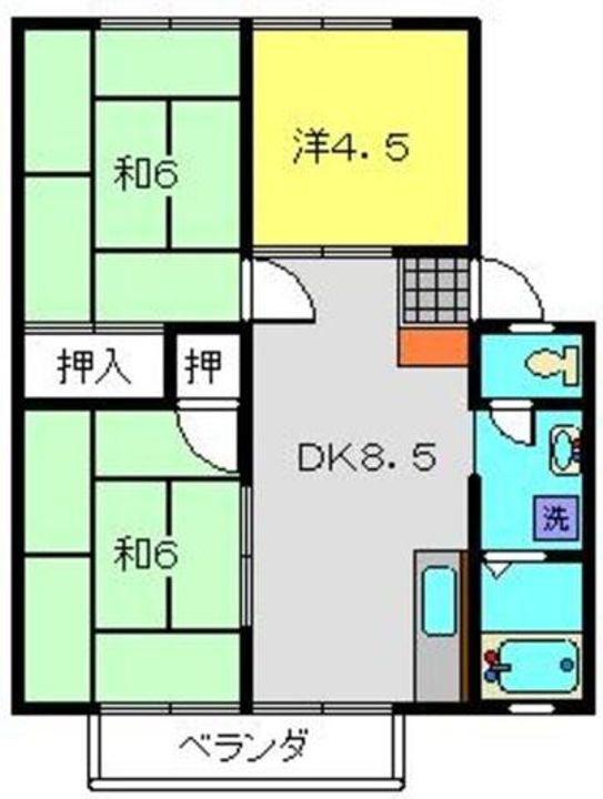 今宿モールサイドIII323の間取り