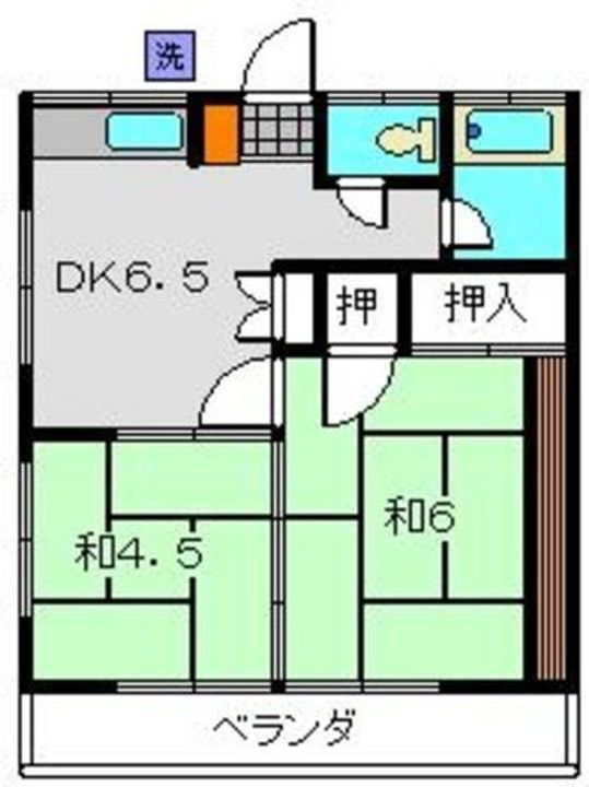桜荘102の間取り