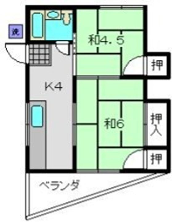 ファミールタガワDの間取り