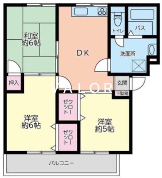 ボナール町田Aの間取り