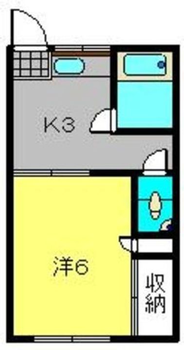 常盤台荘Kハイツ1号棟08の間取り