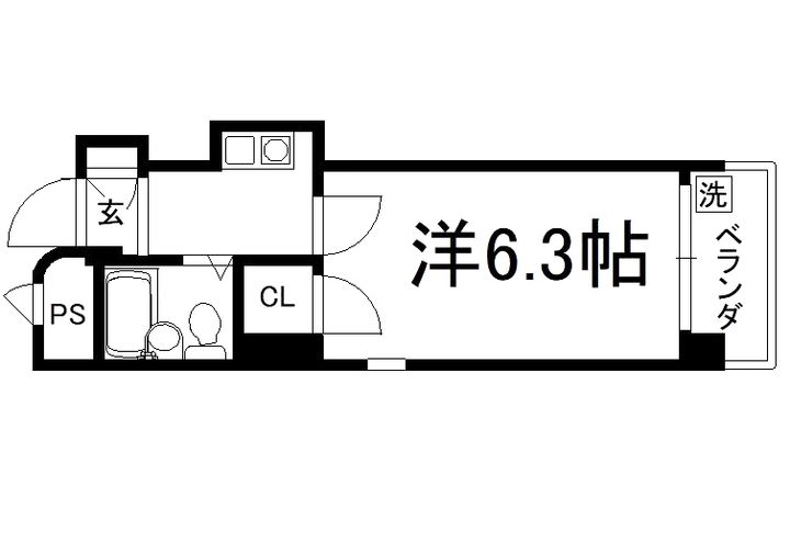 プラザ出水通301の間取り