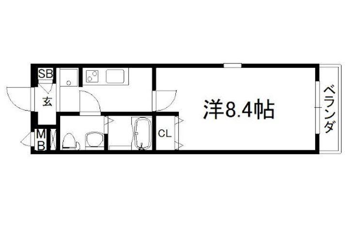 コートハウス大西Ⅱ211の間取り