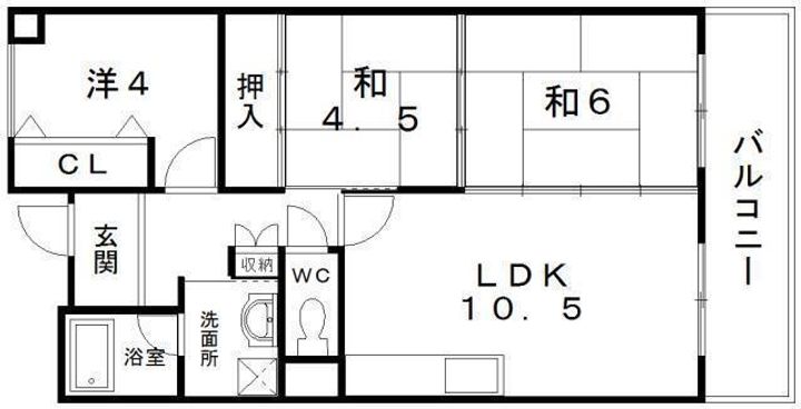 プリムローズ岸和田の間取り