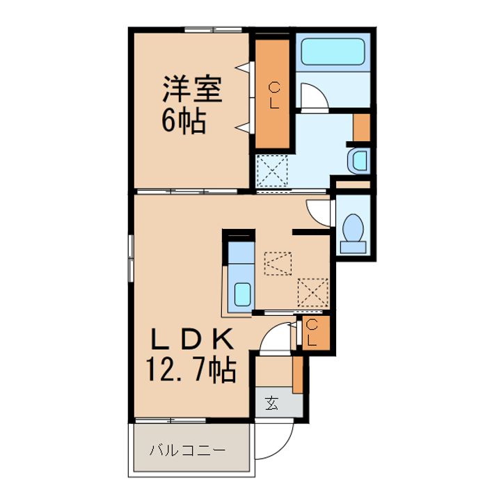 エルシャトー吉備Ⅶの間取り