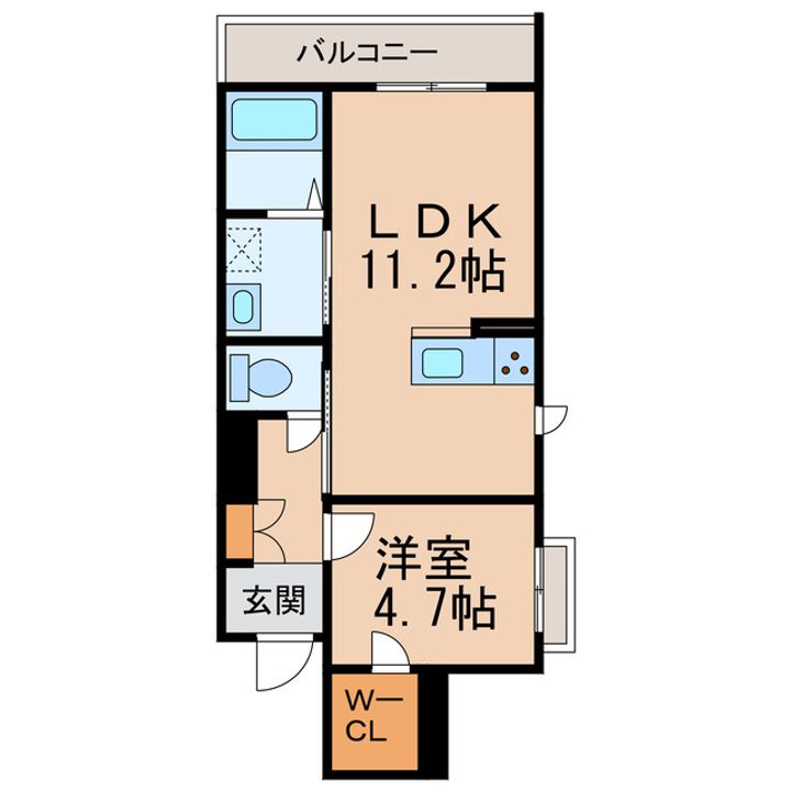 ベレオ小松原の間取り