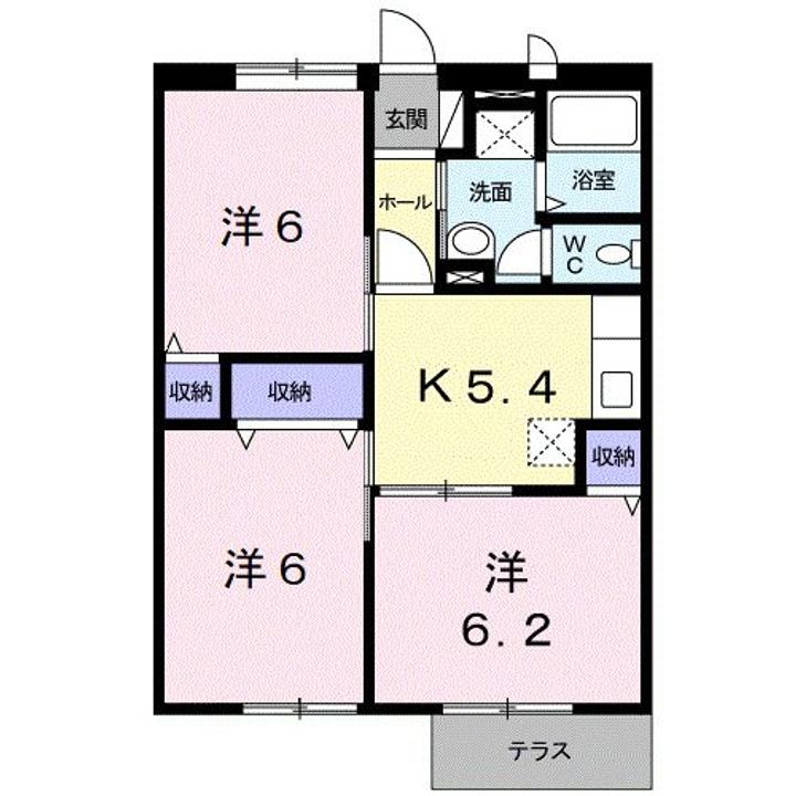 和歌山県和歌山市福島(アパート)の賃貸物件の間取り