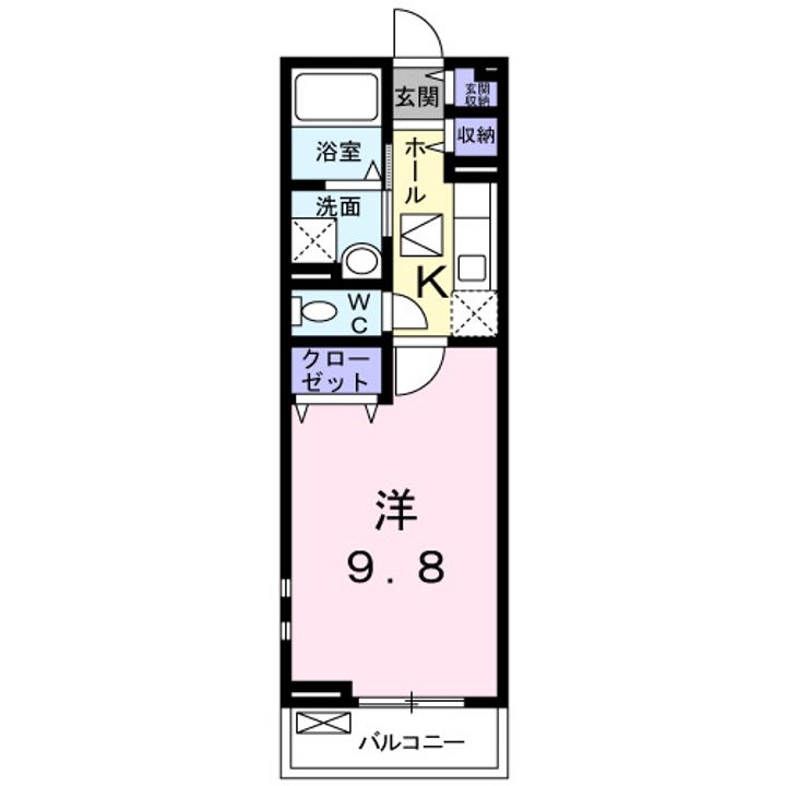 和歌山県和歌山市黒田(アパート)の賃貸物件の間取り