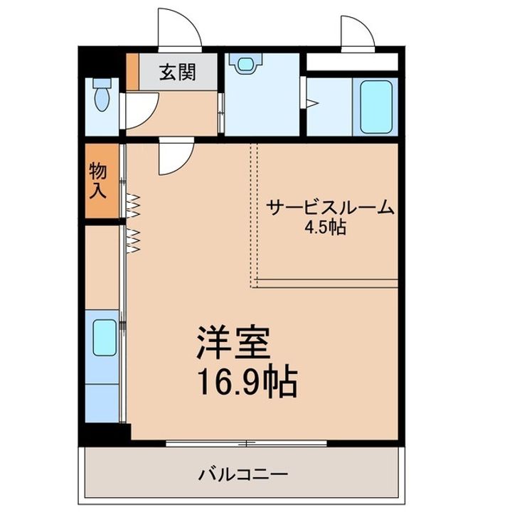 和歌山県和歌山市田尻(マンション)の賃貸物件の間取り