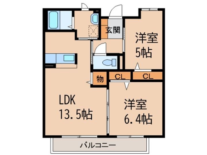 和歌山県和歌山市和歌浦西1丁目(アパート)の賃貸物件の間取り