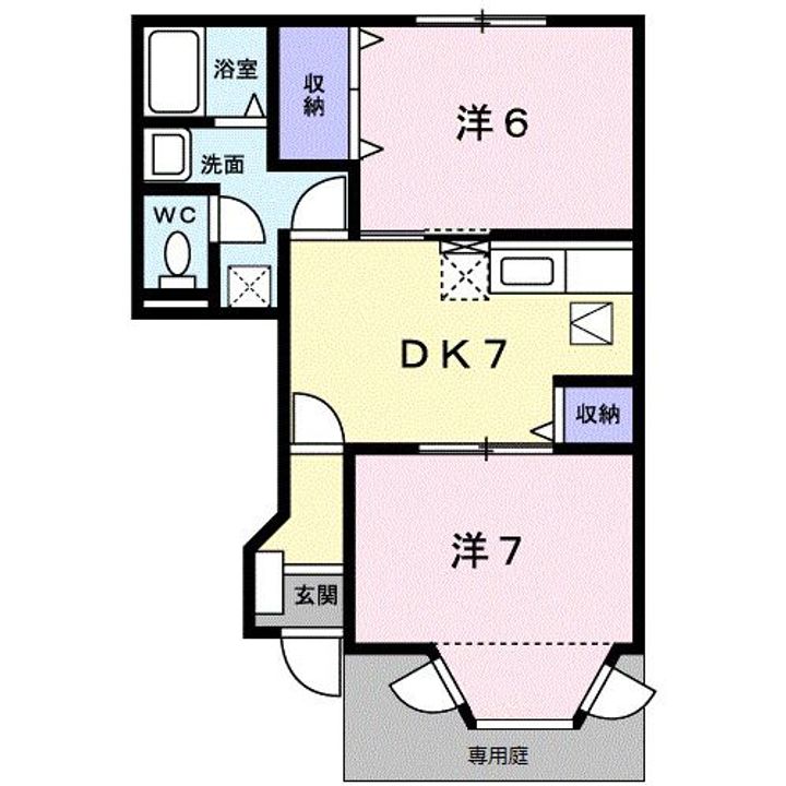 和歌山県和歌山市榎原(アパート)の賃貸物件の間取り