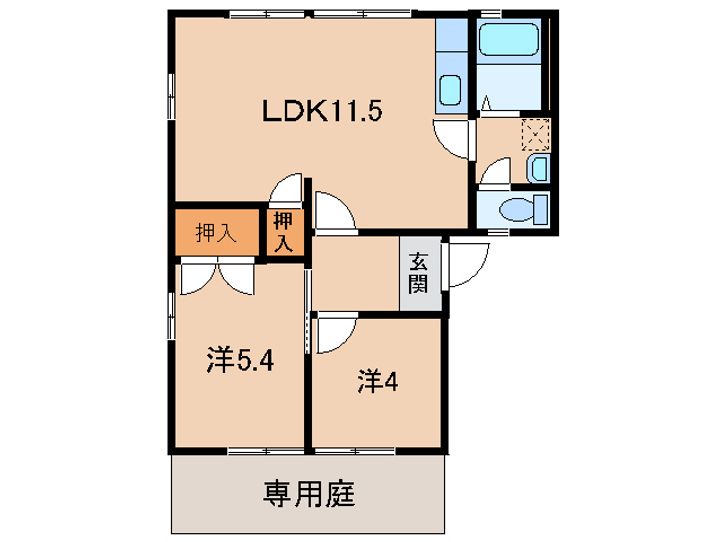 和歌山県和歌山市本脇(アパート)の賃貸物件の間取り