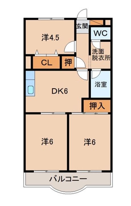 サンメゾン橋本壱番館の間取り