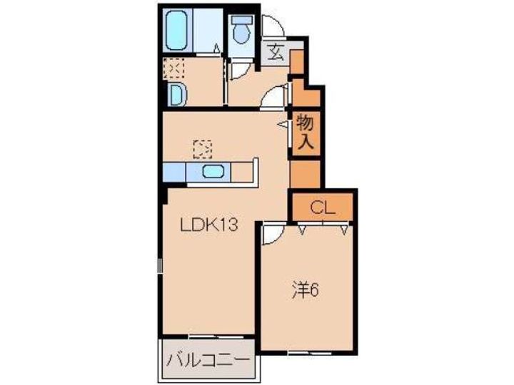 和歌山県和歌山市出島(アパート)の賃貸物件の間取り