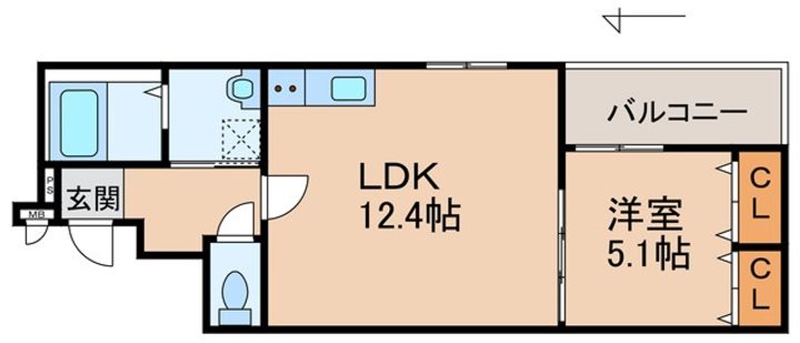 和歌山県和歌山市六十谷(アパート)の賃貸物件の間取り
