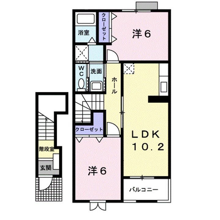 和歌山県有田郡有田川町大字水尻(アパート)の賃貸物件の間取り