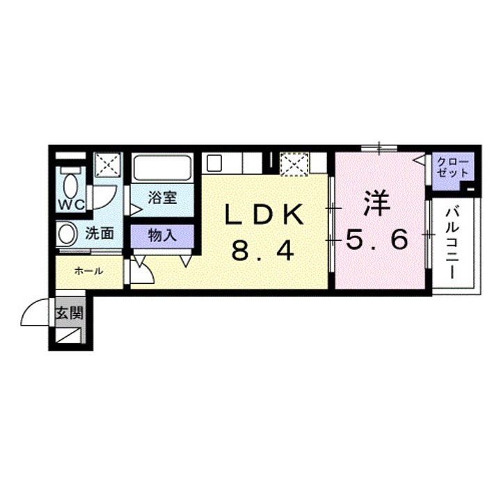 和歌山県和歌山市北新博労町(アパート)の賃貸物件の間取り