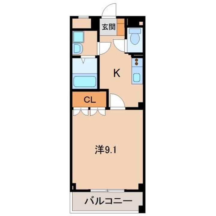 和歌山県和歌山市弘西(アパート)の賃貸物件の間取り
