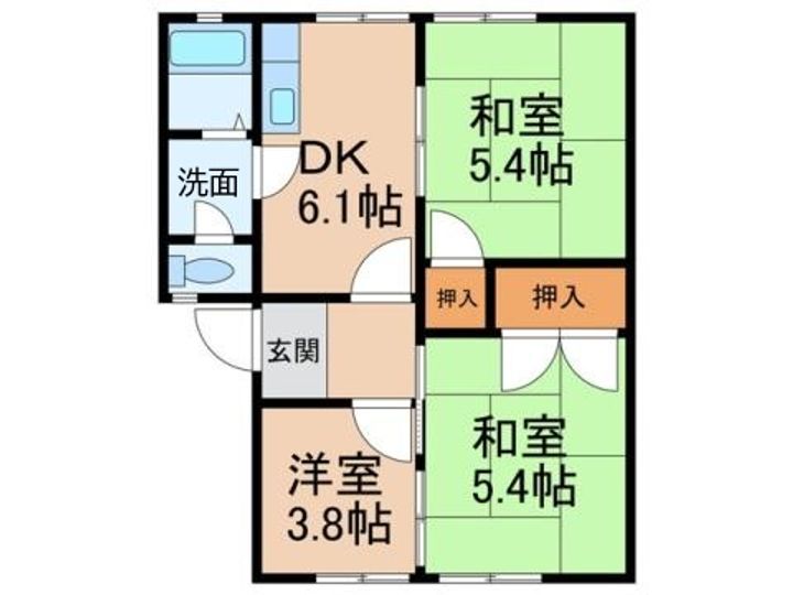 楠見中ディアスの間取り