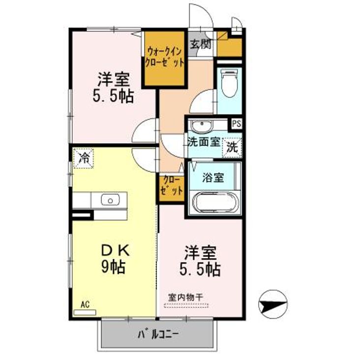 D-roomねごろの間取り