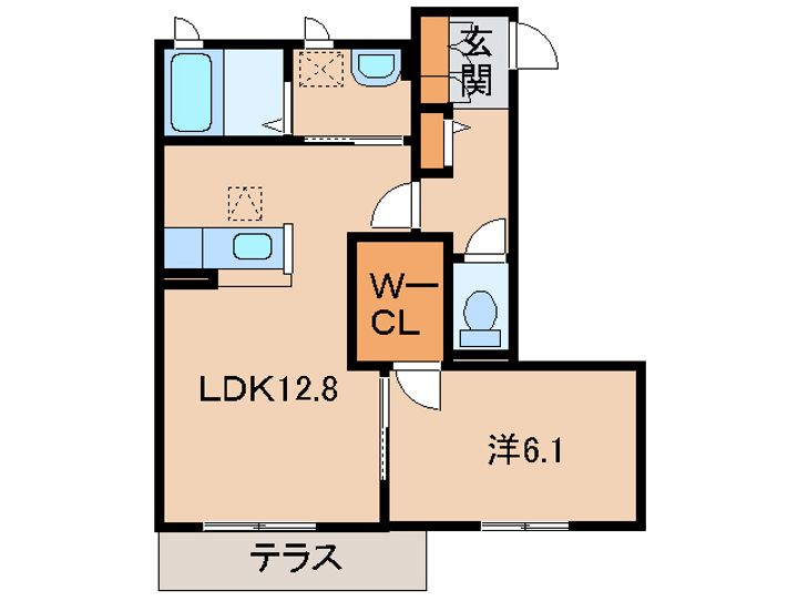 和歌山県和歌山市西浜1丁目(アパート)の賃貸物件の間取り