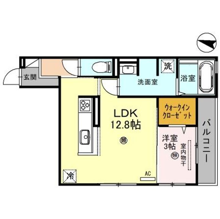 和歌山県和歌山市田中町5丁目(アパート)の賃貸物件の間取り