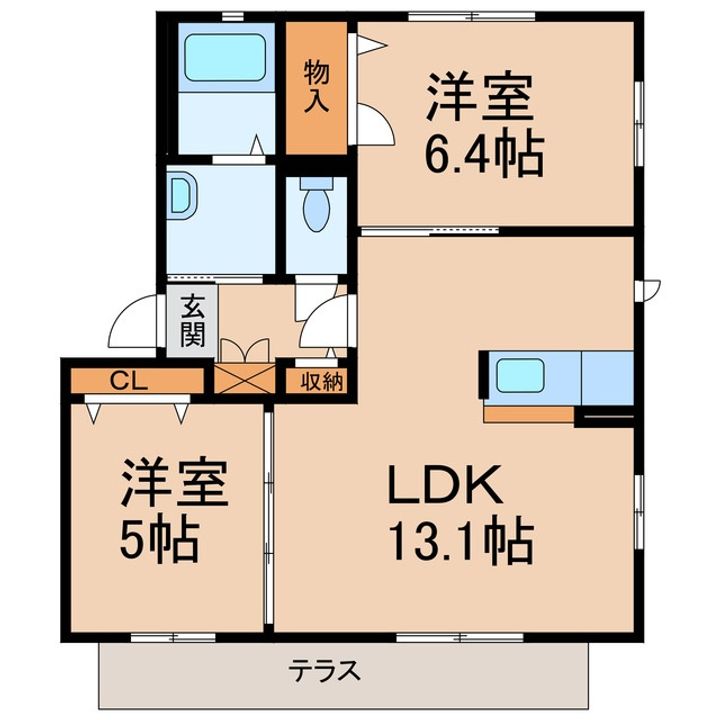 和歌山県有田郡有田川町大字野田(アパート)の賃貸物件の間取り