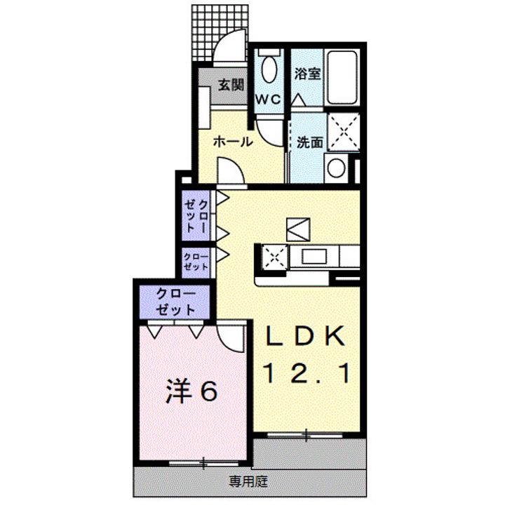 和歌山県有田郡有田川町大字徳田(アパート)の賃貸物件の間取り