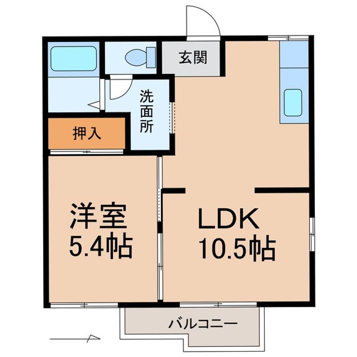 和歌山県和歌山市太田3丁目(アパート)の賃貸物件の間取り