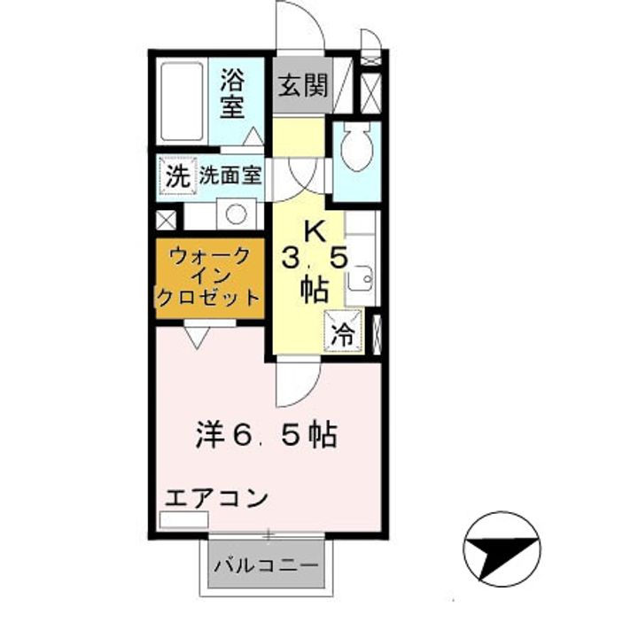 和歌山県和歌山市島崎町3丁目(アパート)の賃貸物件の間取り