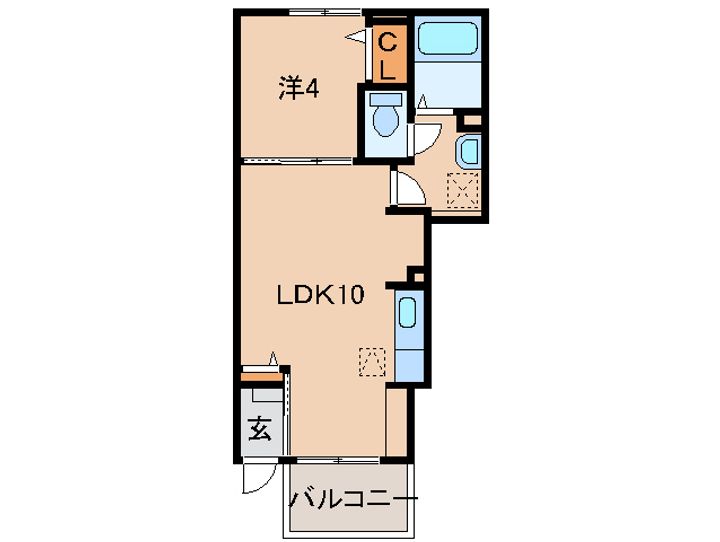 和歌山県和歌山市園部(アパート)の賃貸物件の間取り