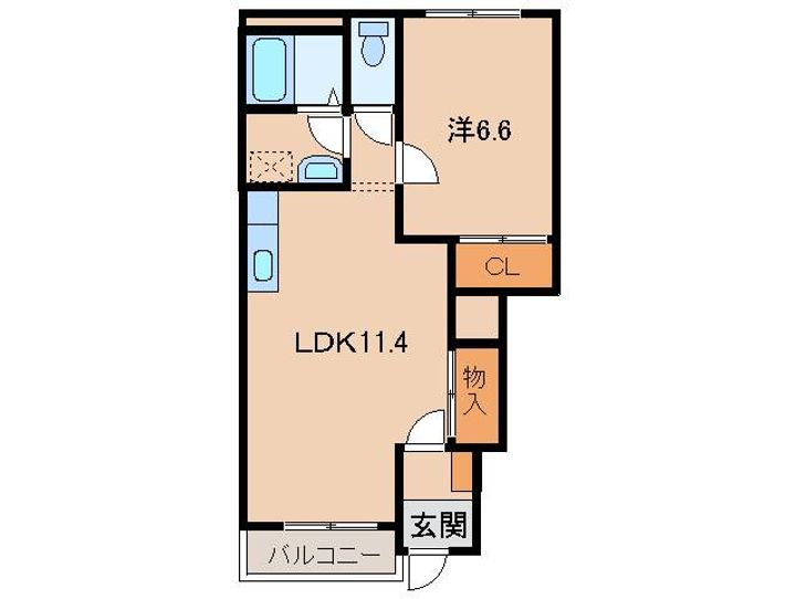 和歌山県紀の川市貴志川町丸栖(アパート)の賃貸物件の間取り