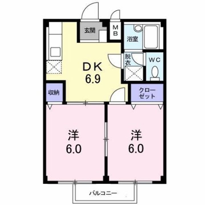 ニューシティカームHIRAOK0101の間取り