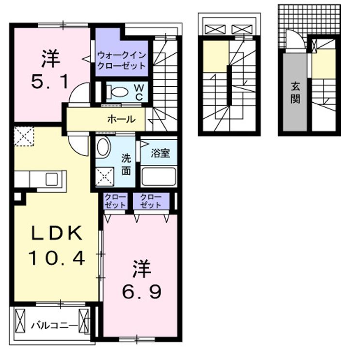 サン・ルミエールC0302の間取り